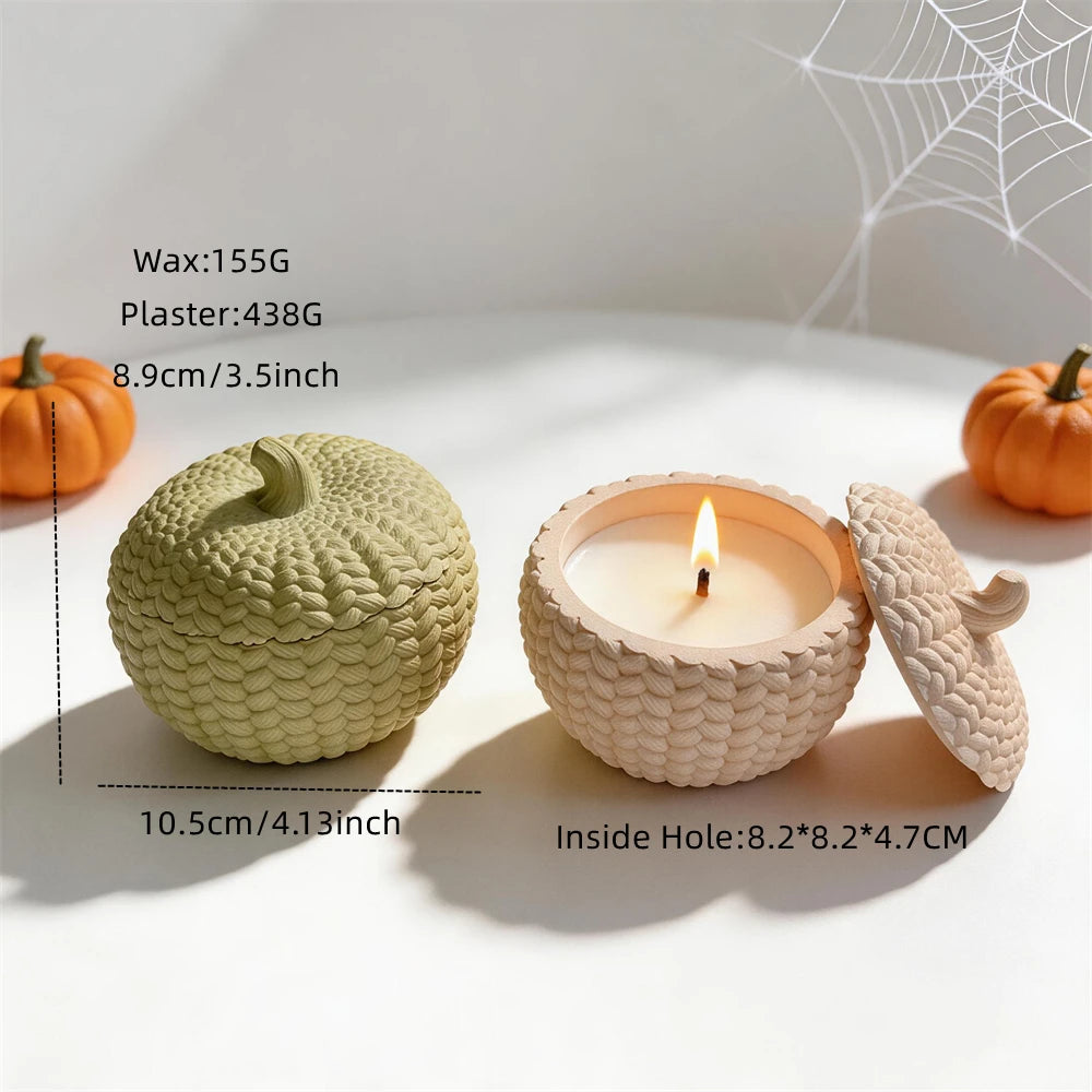 Knit Pumpkin Candle Vessel Silicone Mold