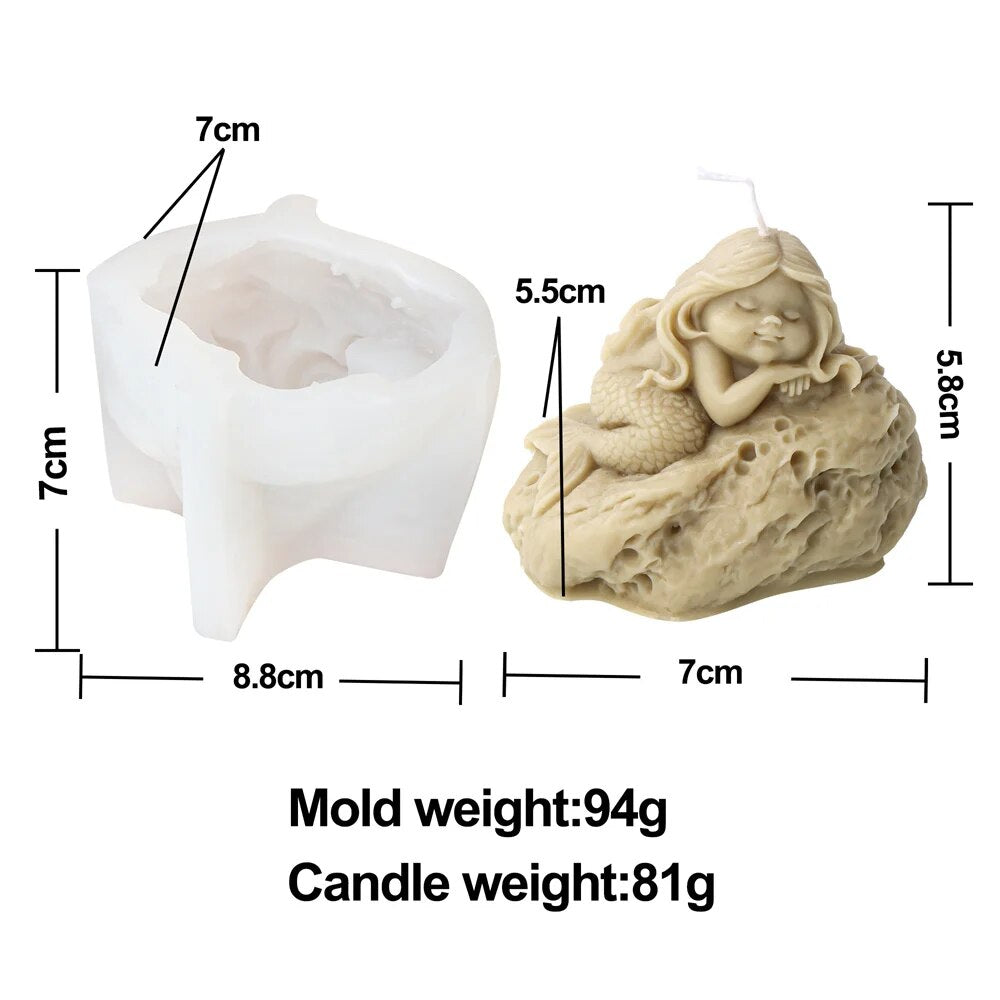 Mermaid Candle Mold