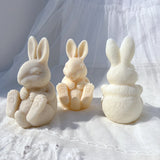 3D Sitting Bunny Silicone Candle Mold