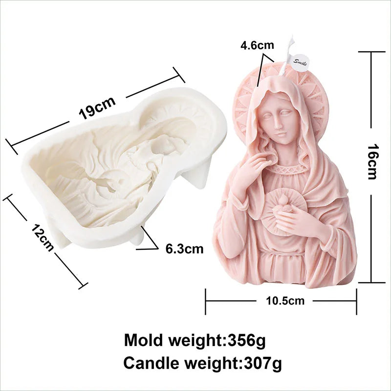 Jesus Family Statue Candle Silicone Mold