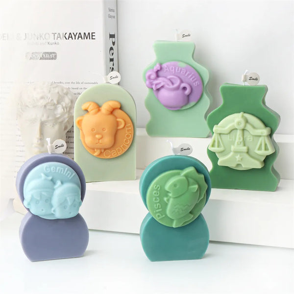 Astrology Art Craft DIY 12 Constellation Silicone Candle Molds