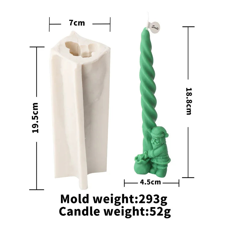 Festive Christmas candle Mold