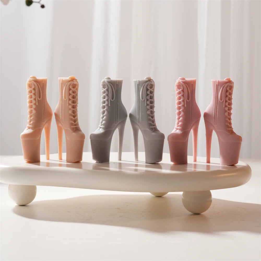 High Heel Platform Boot Candle Silicone Mold