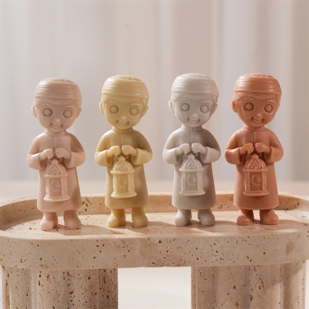 Ramadan Kareem Girl & Boy Figurine Candle Mold