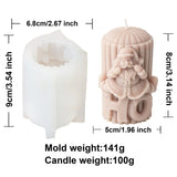 Christmas Cylindrical Candle Silicone Mold - Santa