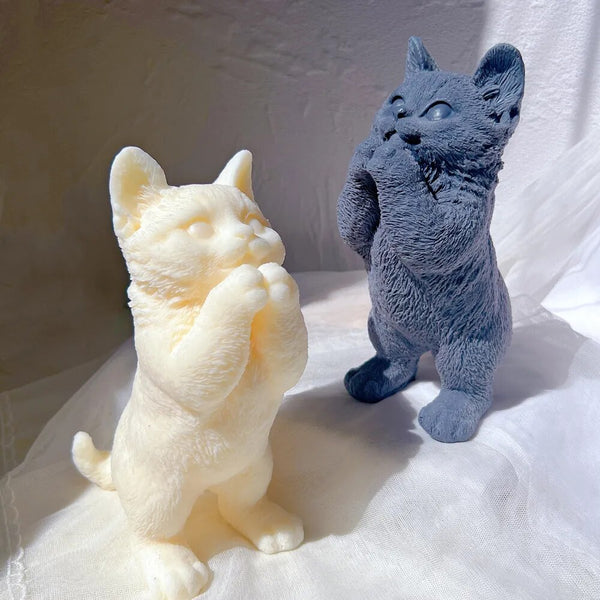 Standing Cat Candle Silicone Mold