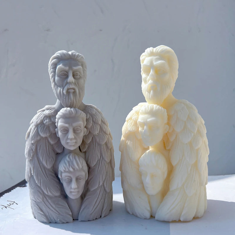 Three-Headed Male and Female Body Candle Mold