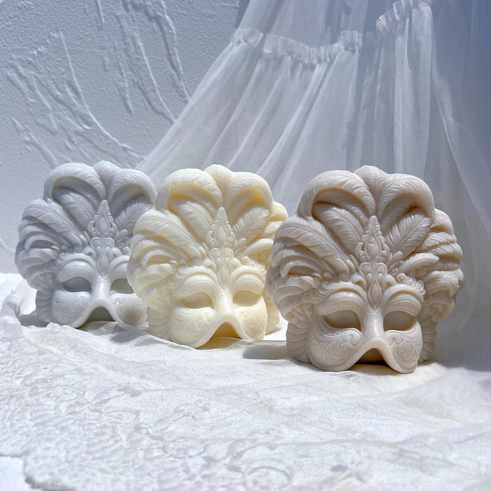 Mardi Gras Masks Candle Silicone Mold