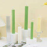 Ribbed Rectangular Pillar Candle Mold