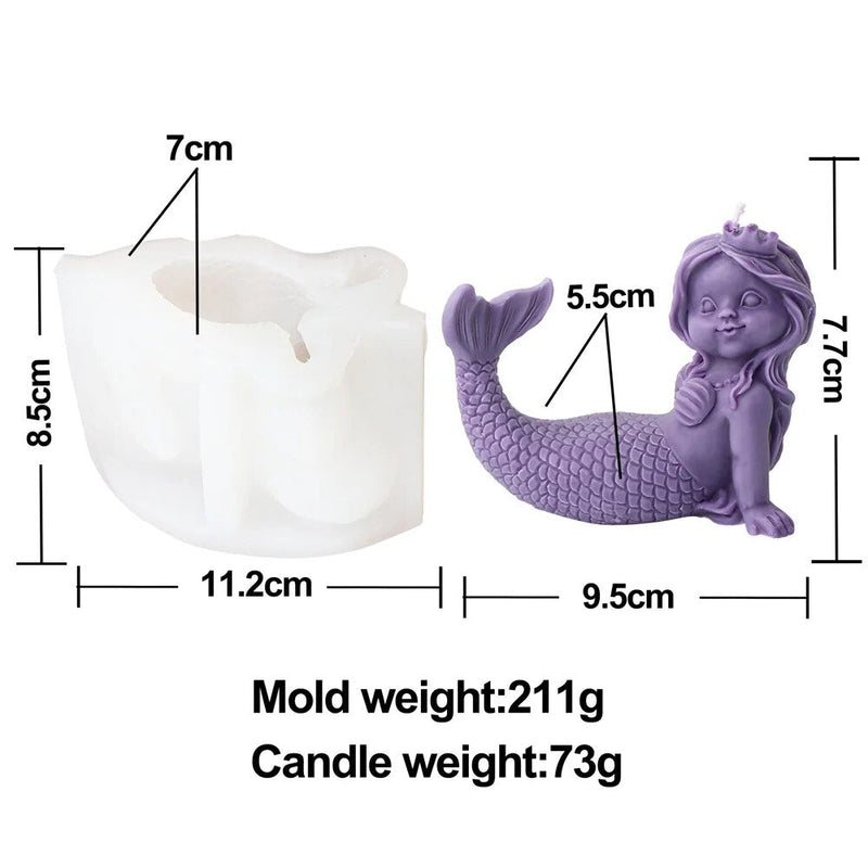 Mermaid Candle Mold