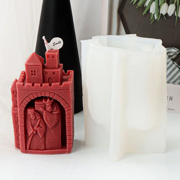 Vintage Castle Candle Silicone Mold