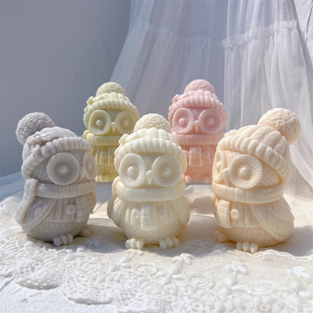 Christmas Owl Candle Mold
