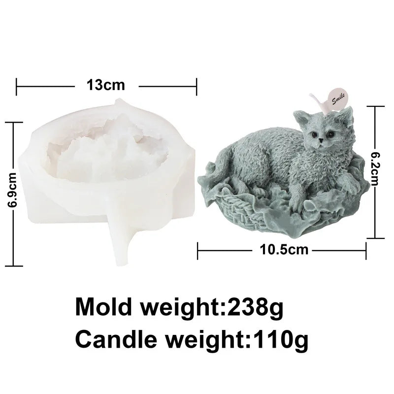 Cute Cats Candle Mold Silicone