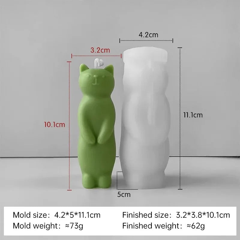 Standing Cat Candle Mold