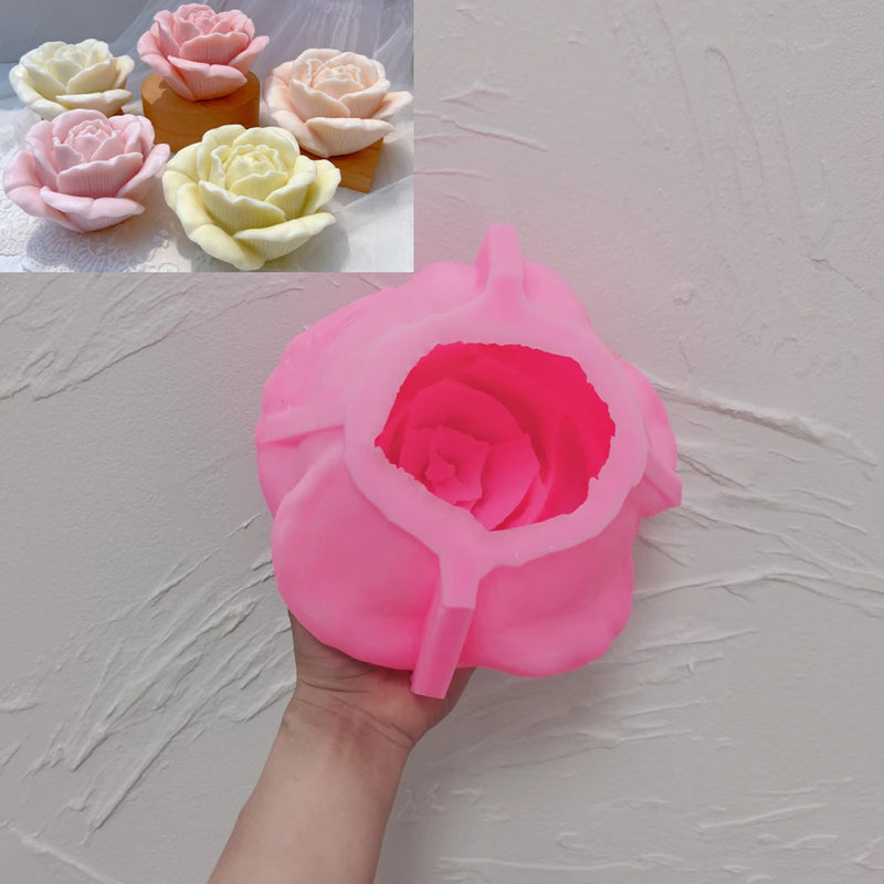 Big Size Rose Shaped Candle Mold