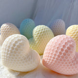 Honeycomb Pattern Heart Shape Candle Mold