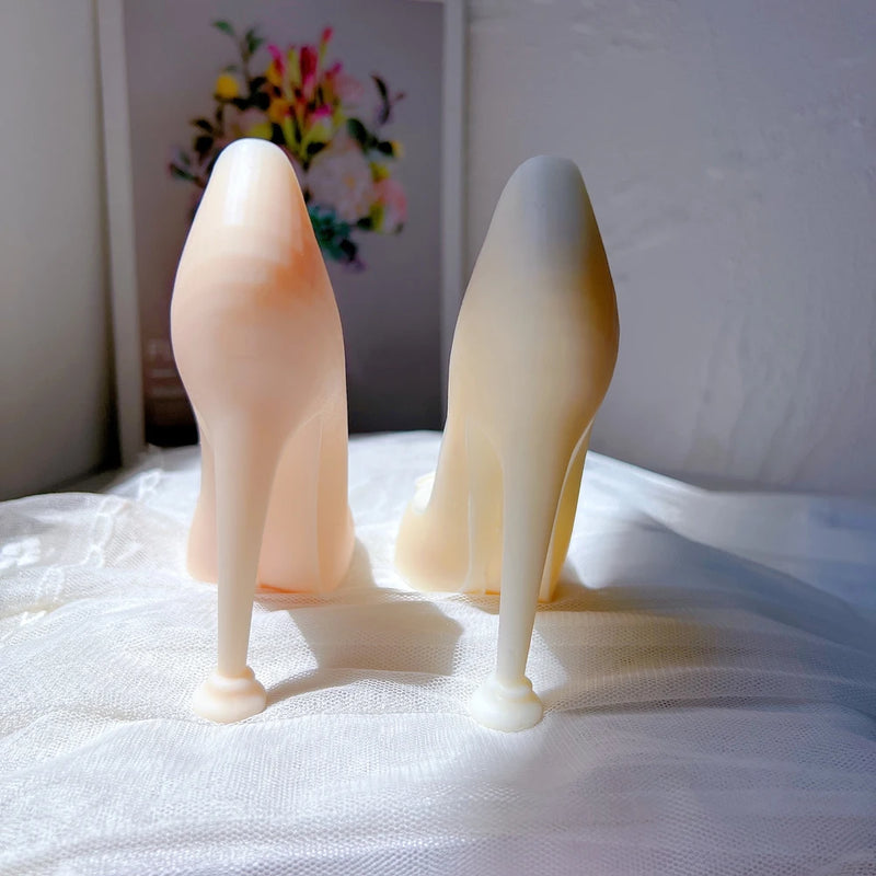 Lady High Heel Shoes Candle Mold