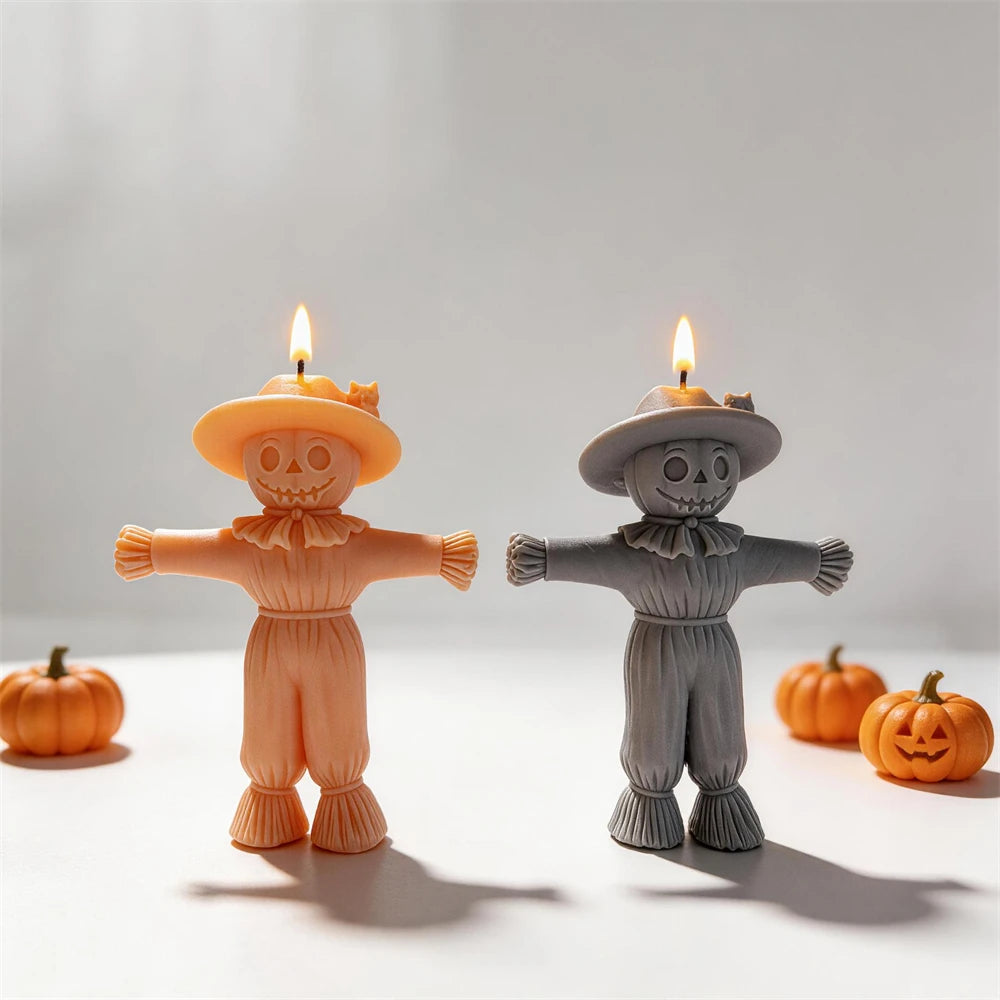 Halloween Scarecrow Silicone Candle Mold for Seasonal Decor