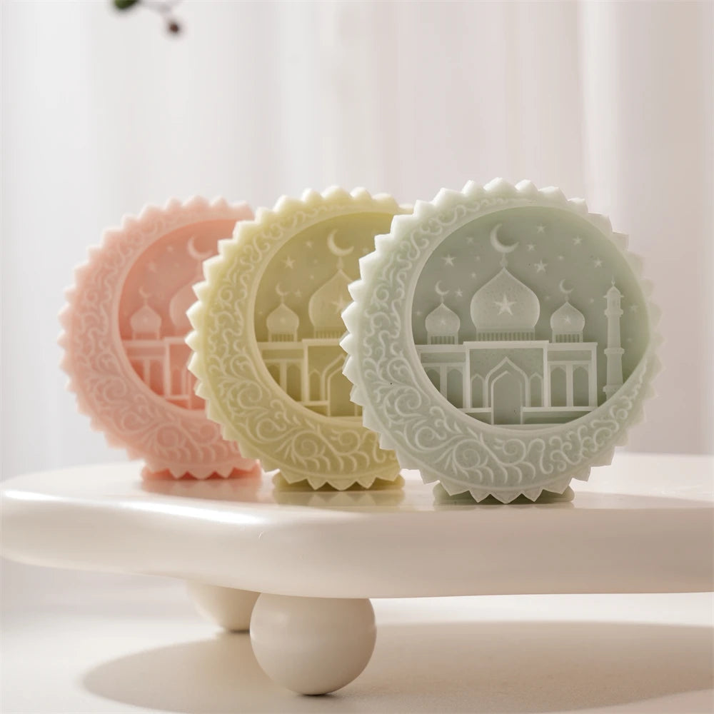 Ramadan Moon Star Silicone Candle Mold for Eid Decor