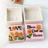 Sunflower Letters Slogan Candle Mold