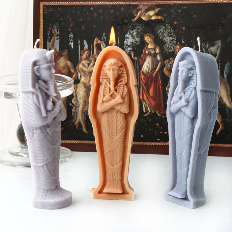 Egyptian mummy Candle Silicone Mold