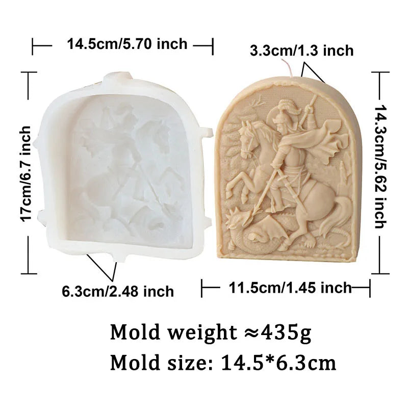 Jesus Enthronement Silicone Mold for Candle Making