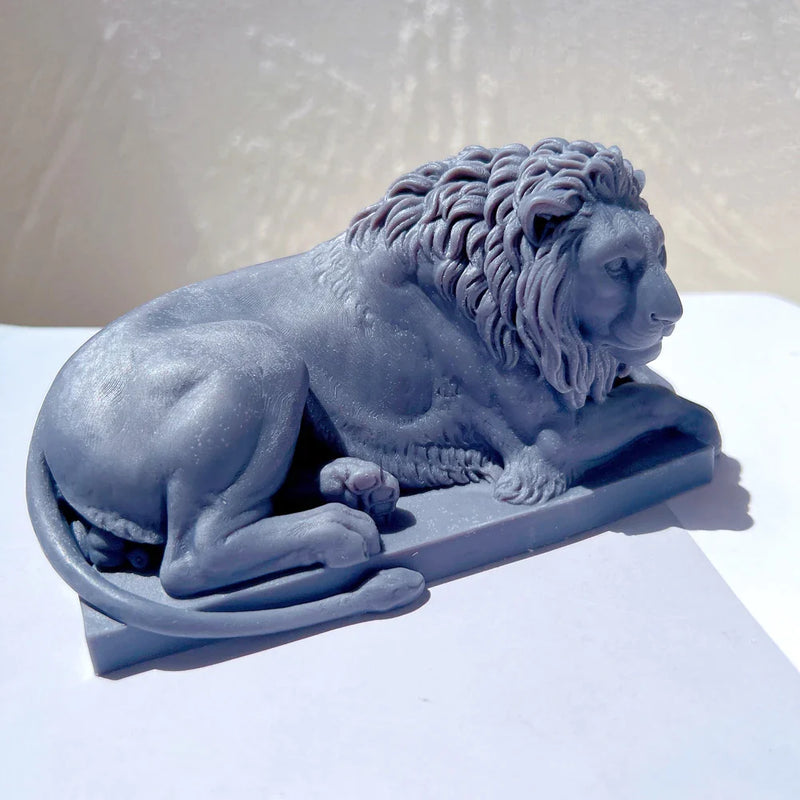 3D Charm Lions Statue Silicone Candle Mold