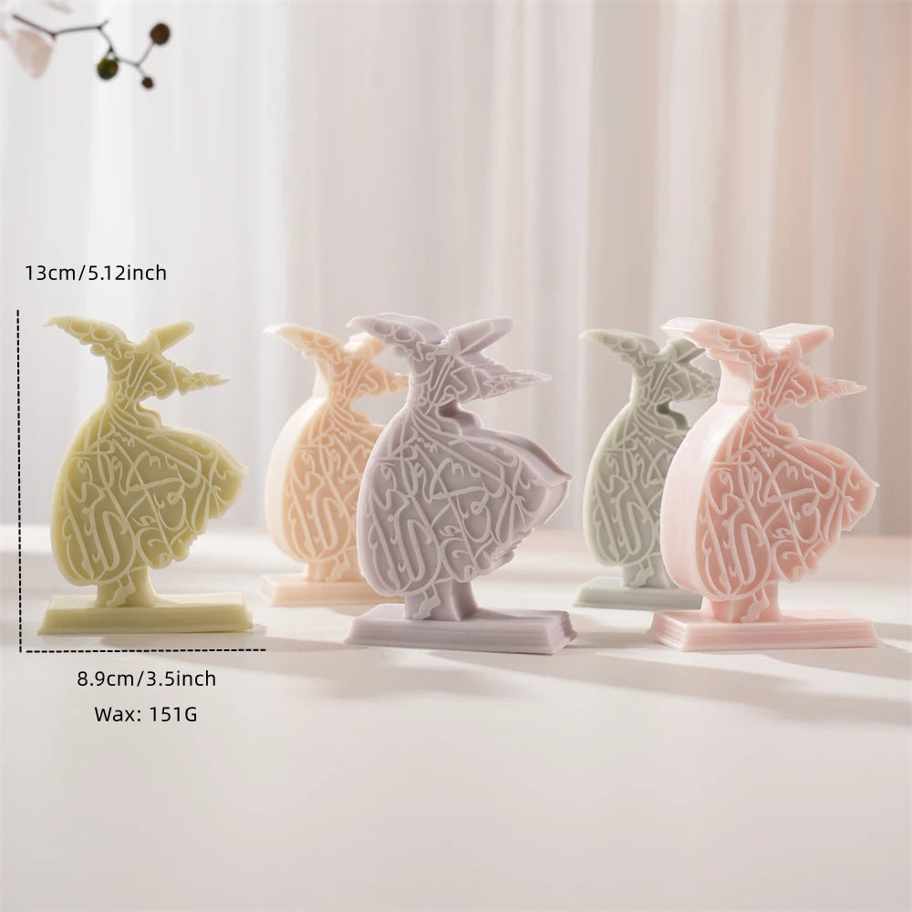 Whirling Dervish Silicone Candle Mold for Ramadan Decor