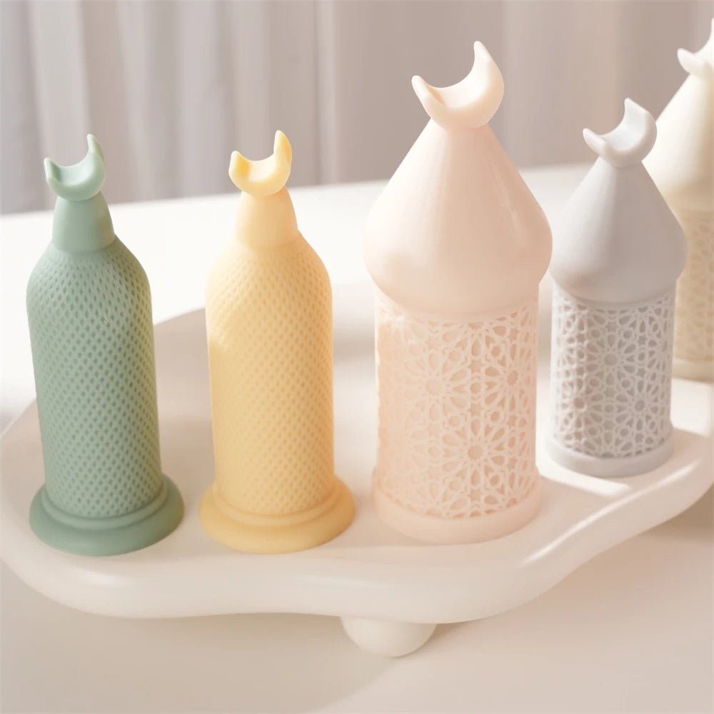 Ramadan Kareem Moon Pillar Candle Silicone Mold