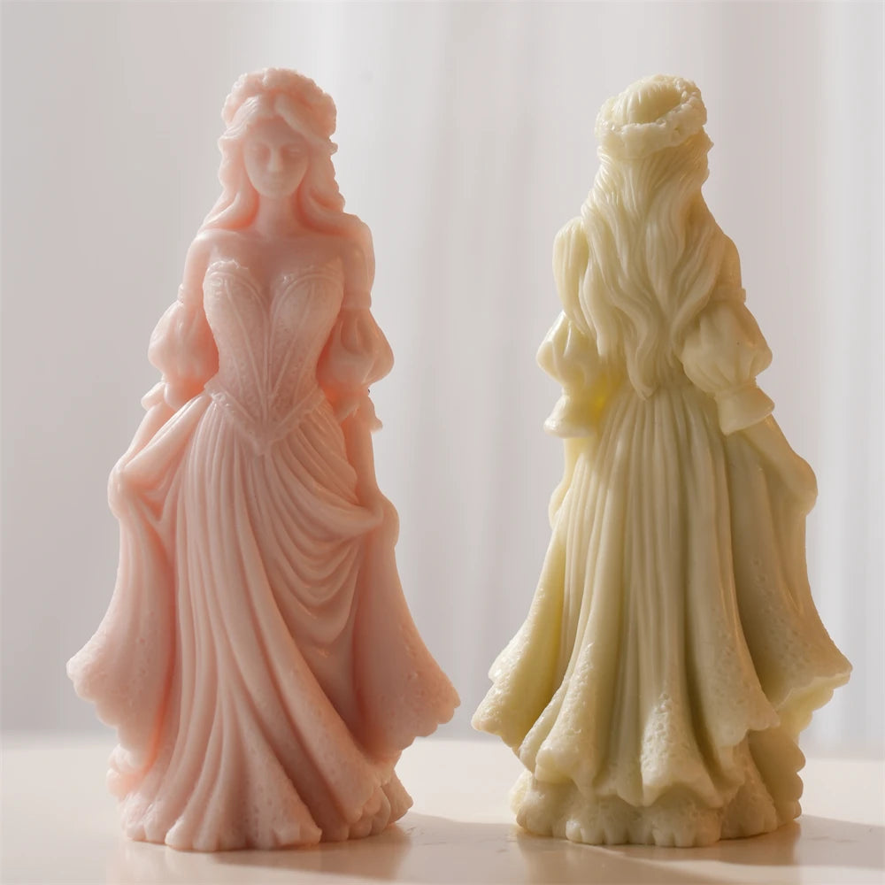 3D Elegant Woman Silicone Candle Mold