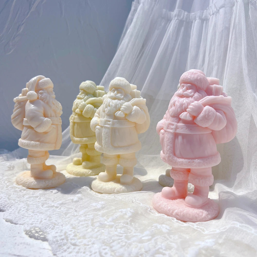 Standing Santa Claus Candle Silicone Mold