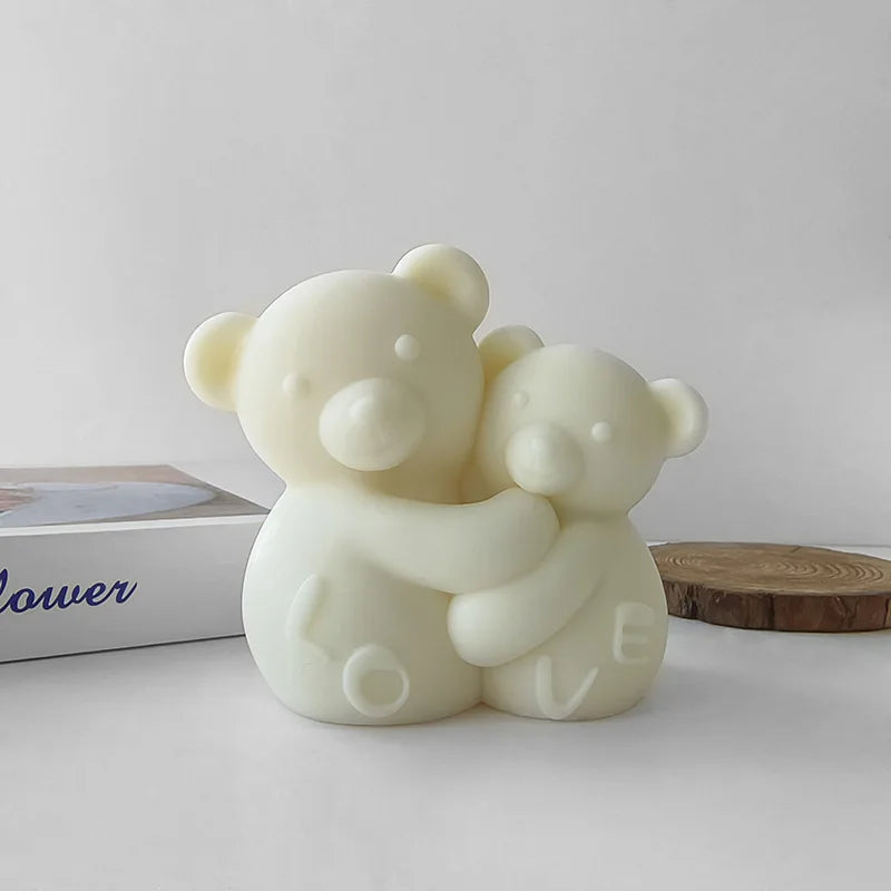 3D Love Bear Aroma Candle Silicone Mold