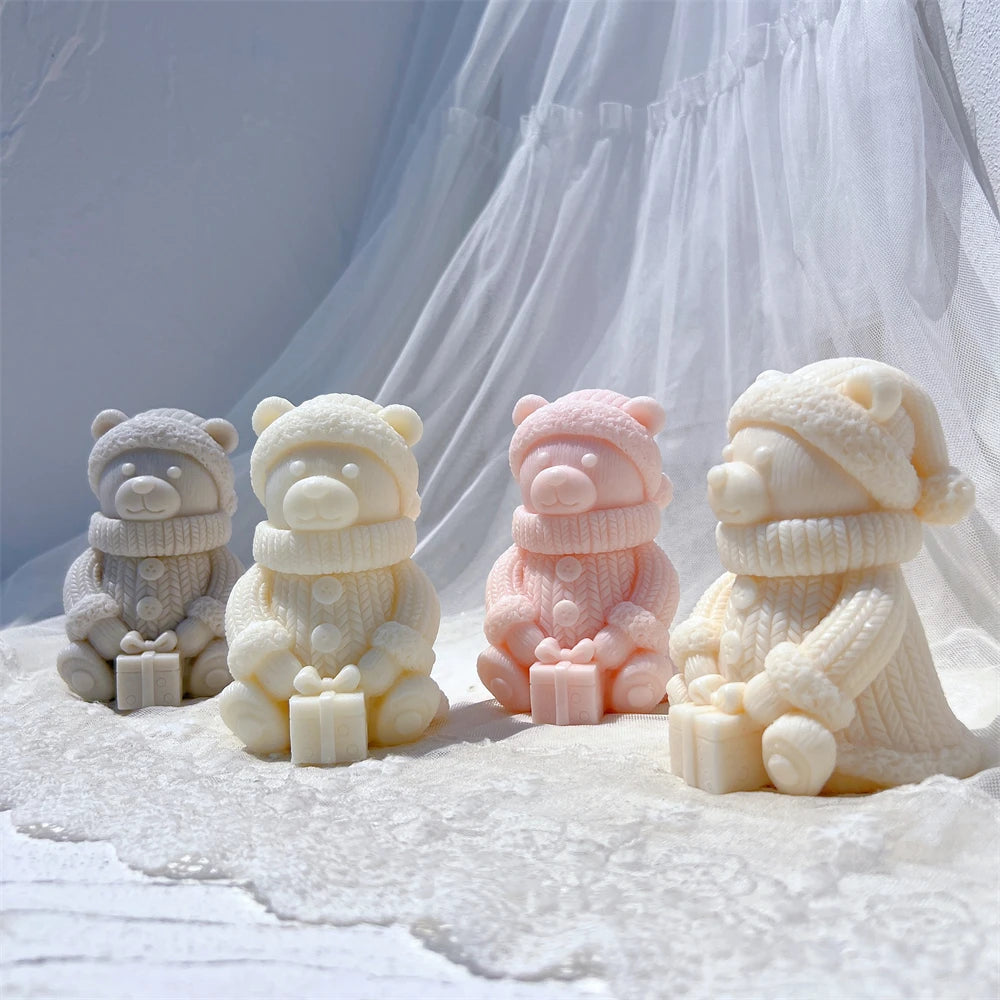 Cute Bear Silicone Candle Mold