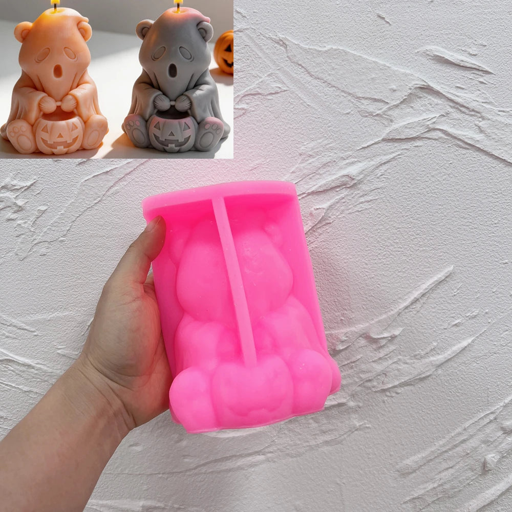 Jack O'Lantern Ghost Silicone Candle Mold