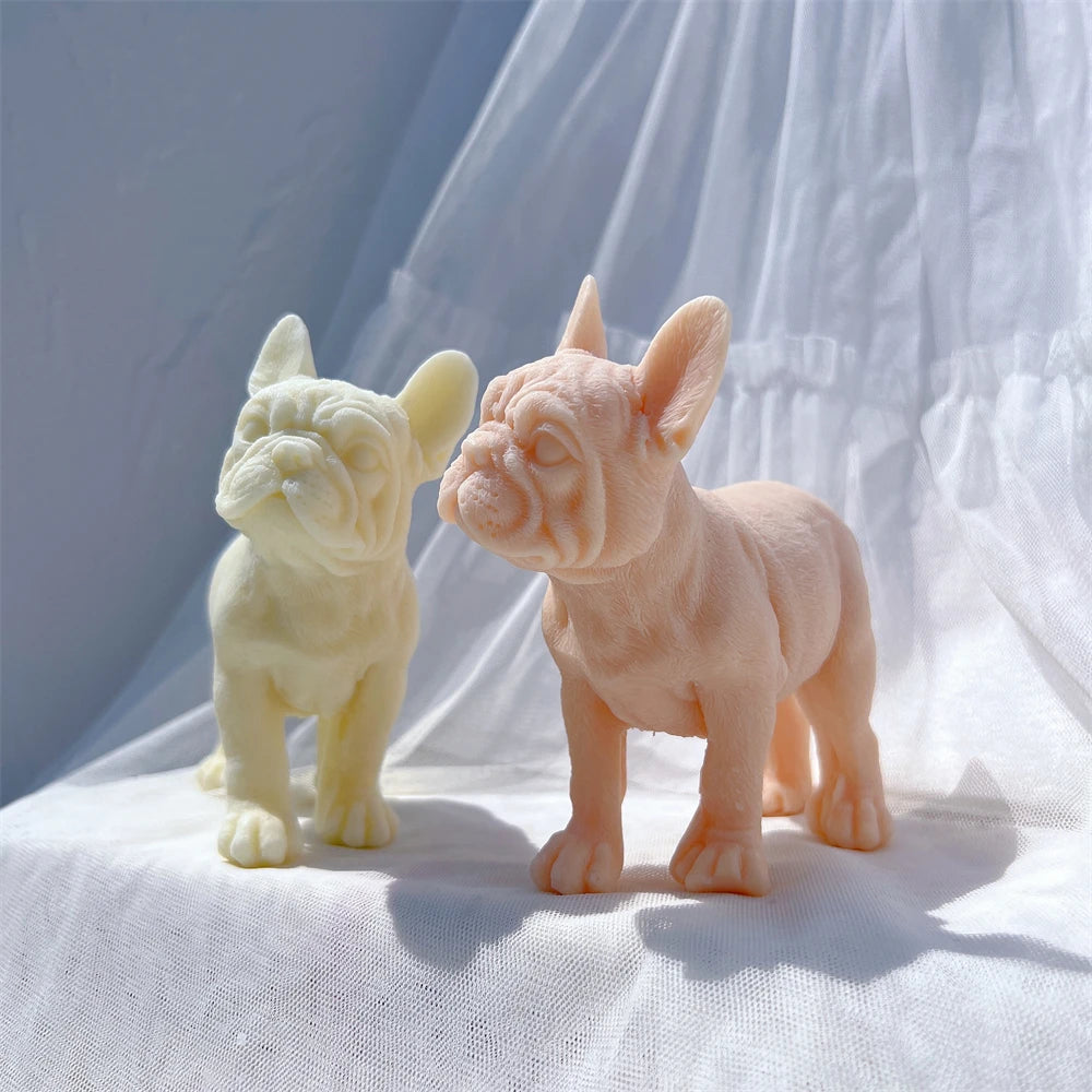 Standing French Bulldog Puppy Candle Mold