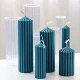 Classic Striped Pillar Candle Mold