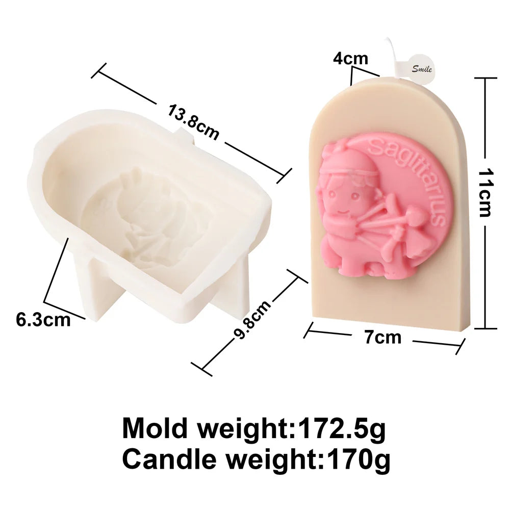 Astrology Art Craft DIY 12 Constellation Silicone Candle Molds