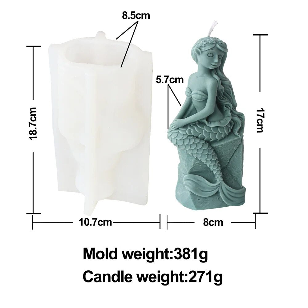 Mermaid Candle Mold