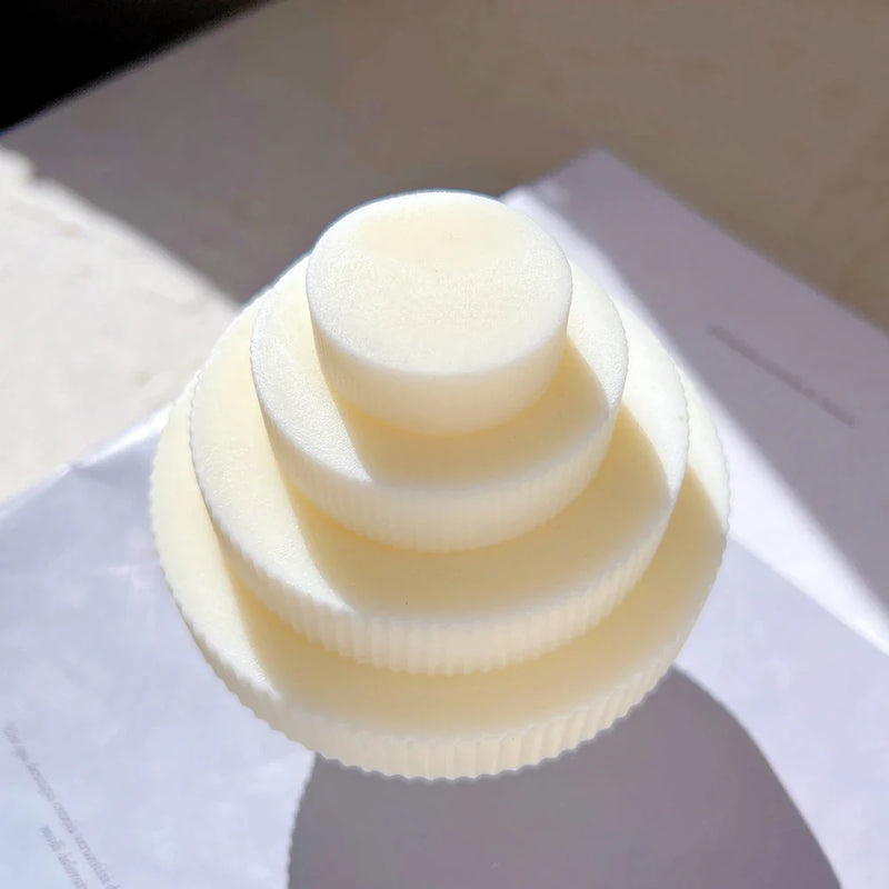 Carved Taper Ribbed Layer Round Silicone Candle Mould