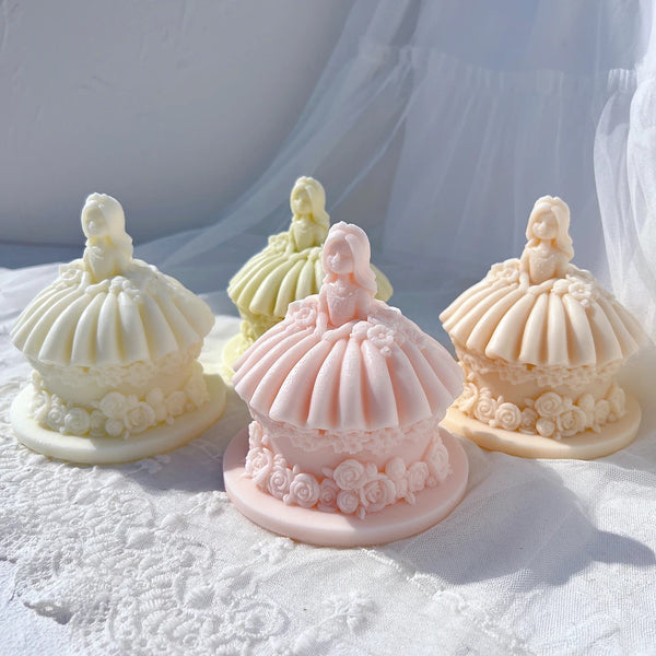 Princess Wedding Dress Cake Shape Candle Mold