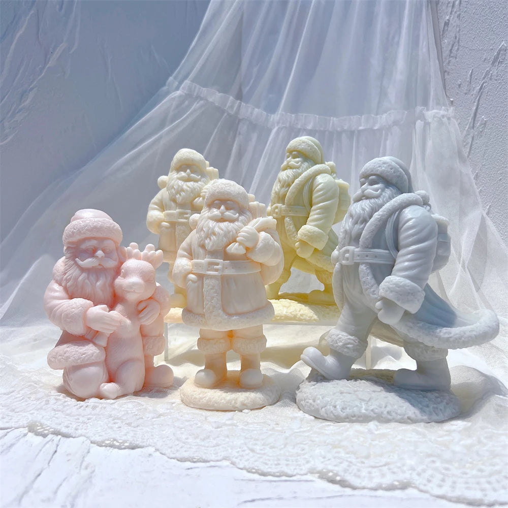 Walking Santa Claus Candle Mold