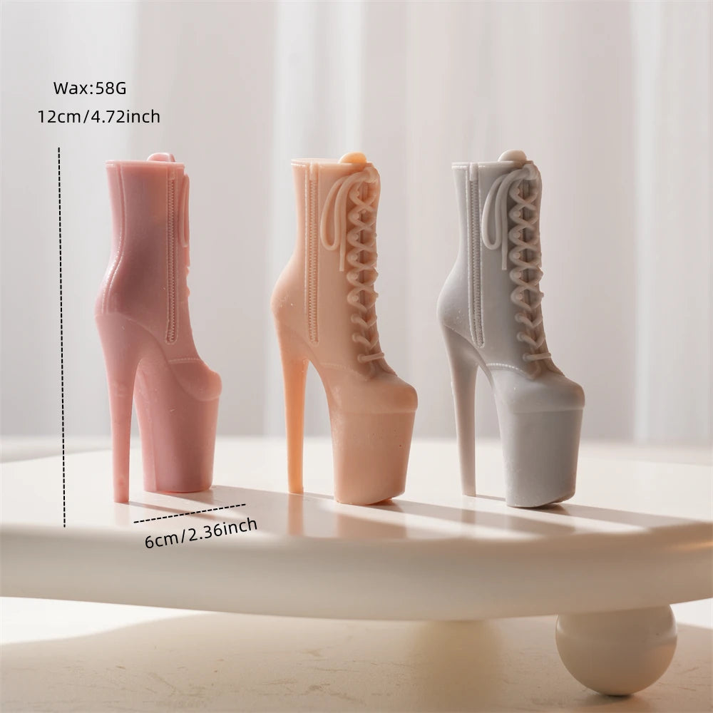 High Heel Platform Boot Candle Silicone Mold