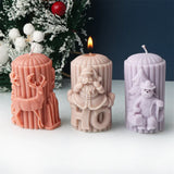 Christmas Cylindrical Candle Silicone Mold