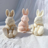 3D Sitting Bunny Silicone Candle Mold