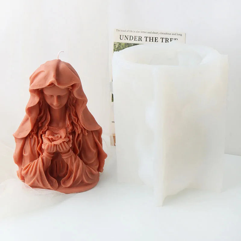 Madonna of the bouquet Candle Silicone Mold