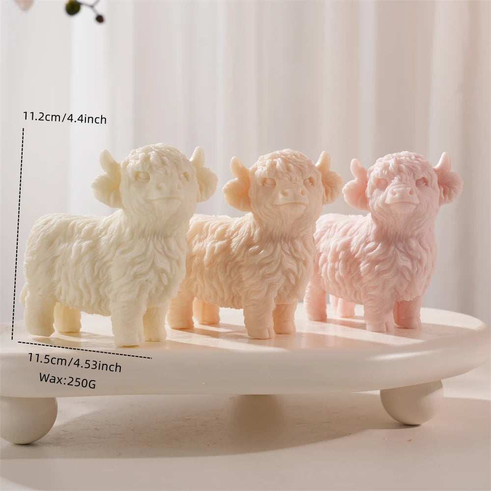 11.2CM Highland Cattle Cow Candle Mold