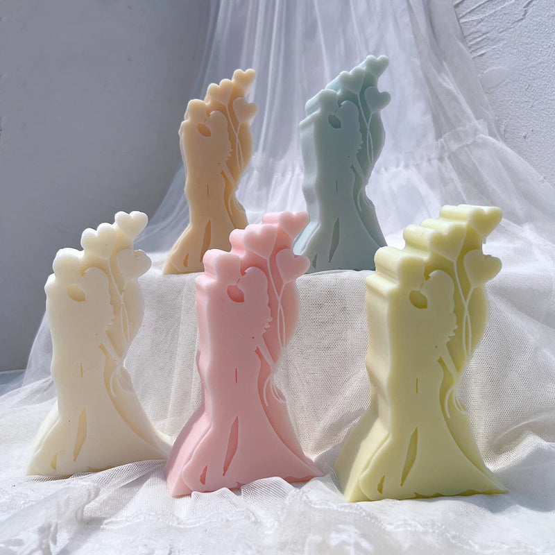 Wedding Couple Kiss Candle Mold