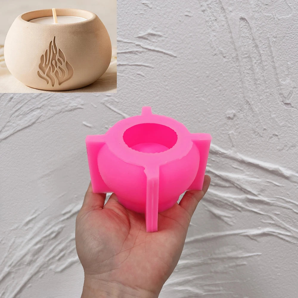 Flame Symbol Round Holder