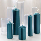 Classic Striped Pillar Candle Mold