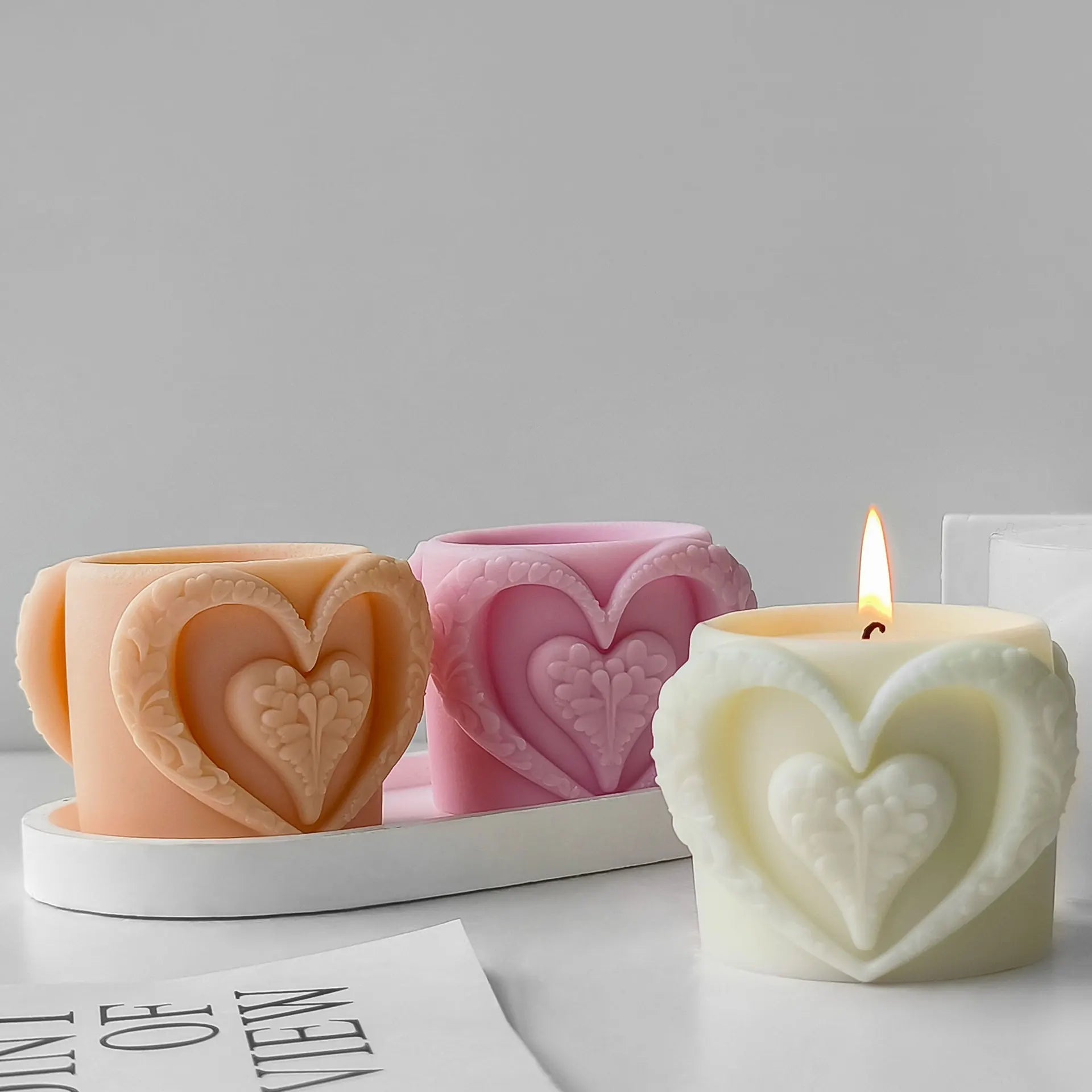 Heart Cup Silicone Candle Mold